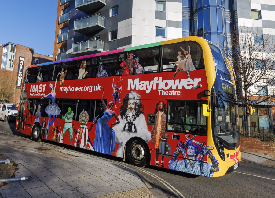 Mayflower branded Bus